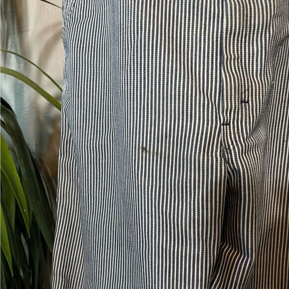 Vintage Toughskins Sears Striped Conductor Overalls Sz 32 x 30 - Picture 4 of 11